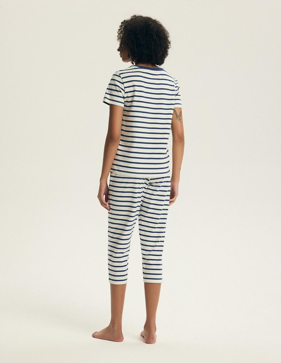 Női pizsama 45316 Eulana 100% pamut 7/8 nadrág