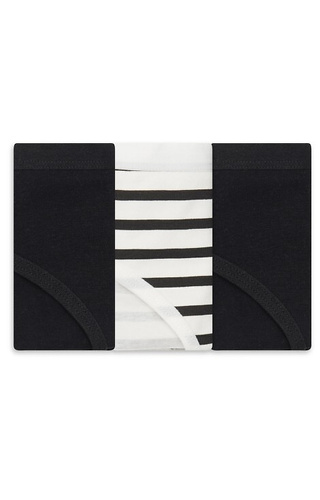 36508-K084 Henderson Női fekete pamut bikini alsó 3 darabos csomagban