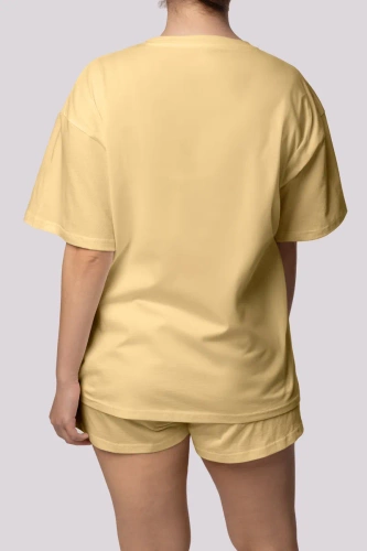 Bliss rövid ujjú női pizsama Mona sárga