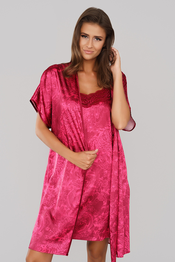 Impresja Női fürdőköpeny Olasz divat bordó