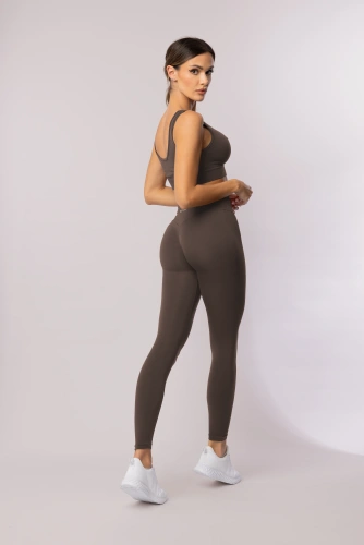 Női leggings SPAIO Flex Innergy 2.0 csokoládé varrásmentes, regenerációs támogatással