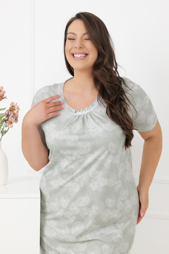 Eleni Italian Fashion női hálóing 100% pamut, rövid ujjú