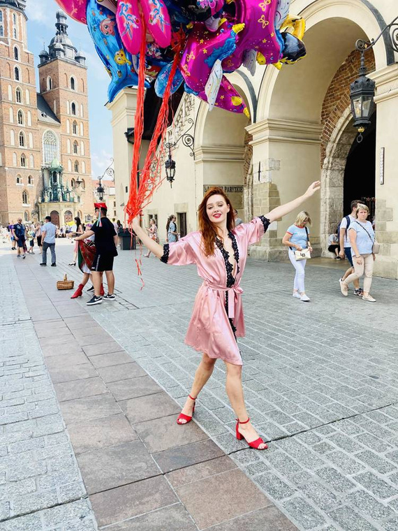 929 Kleoree női fürdőköpeny De Lafense - rózsaszín