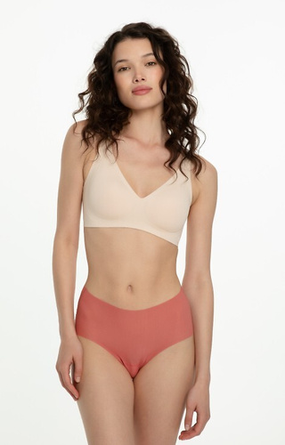 Mousse Maxi Figs Julimex korall - varrás nélküli bugyi nőknek, láthatatlan a ruhák alatt