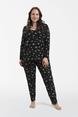 Laponia Női pizsama hosszú ujjú, hosszú nadrág olasz divat - nyomtatás