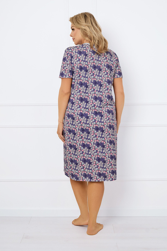 Carbonia kigombolt hálóing, rövid ujjú olasz divat - print