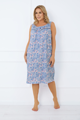 Facelia kigombolt hálóing, széles pántos olasz divat - print