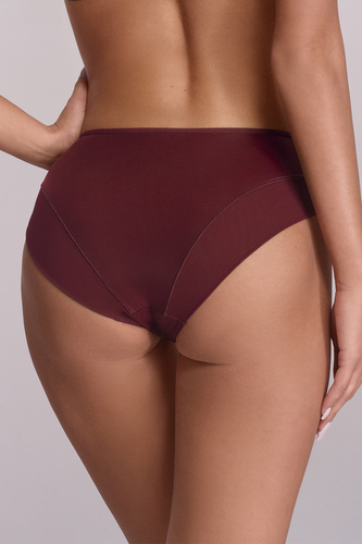 2196 Ava wine - klasszikus bugyi hímzéssel és tüllel