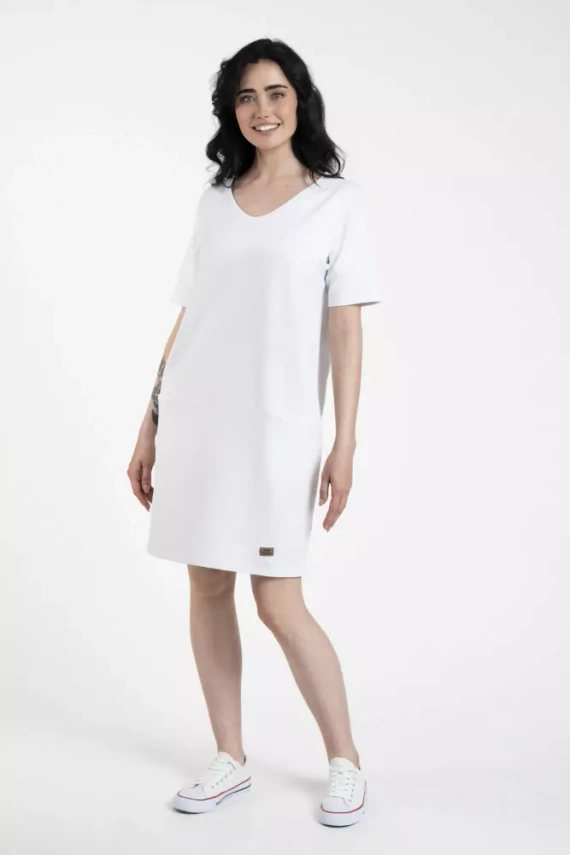 Karina Női rövid ujjú tunika Italian Fashion - fehér