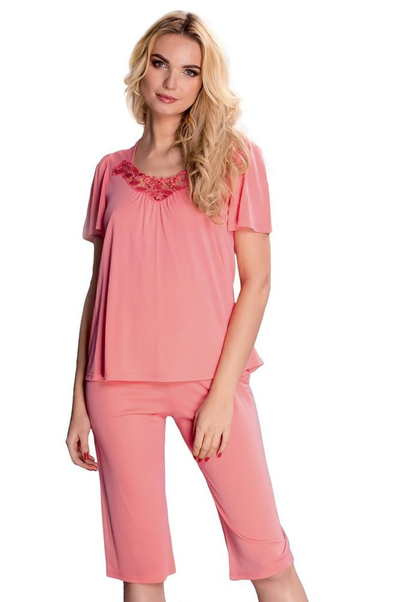 3639 Matylda Piżama damska Mewa koralowy