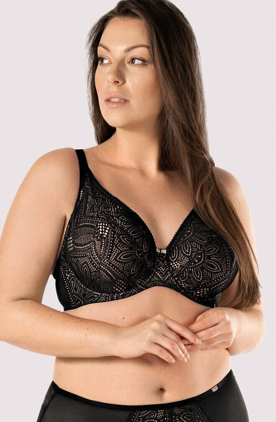 Desire BO50 mefemi by Nipplex fekete soft bralette csipkével melltartó