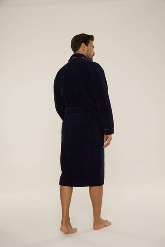 735 Manuele férfi köntös De Lafense - tengerészkék