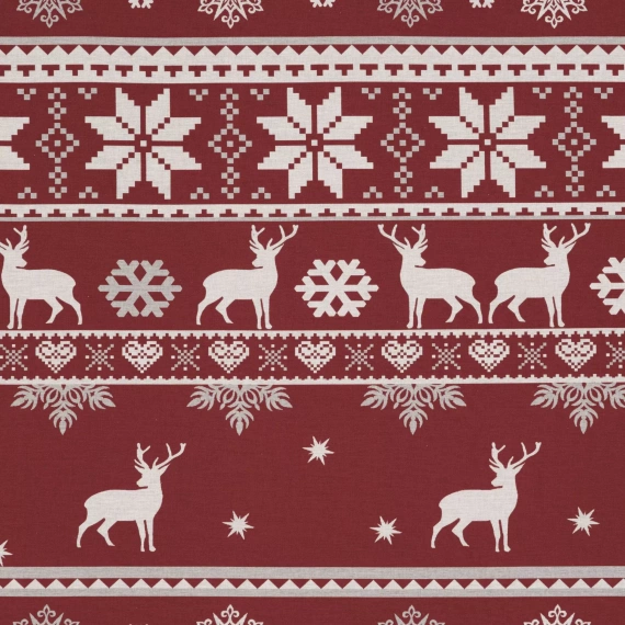 Oslo karácsonyi ágynemű Eurofirany piros - ranforce pamut, kétoldalas