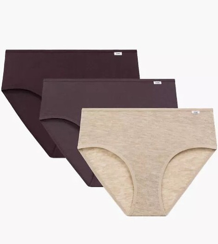 3CLP-011/Z25 Maxi Női bugyi Atlantic bézs-kék-lila - pamut, 3 db.