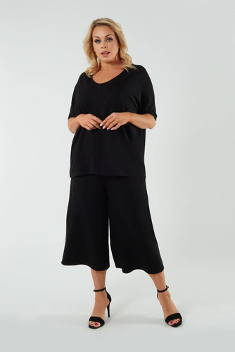 Soler Rövidujjú blúz Olasz divat - fekete