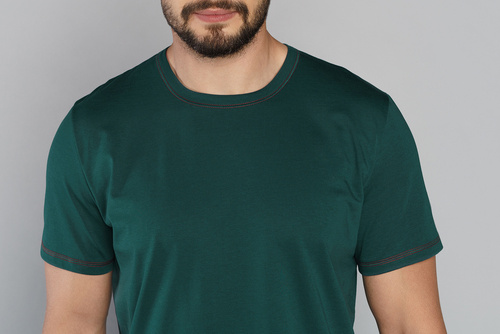 Narwik Férfi rövid ujjú pizsama, hosszú nadrág Olasz divat - zöld/print