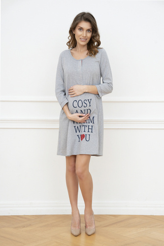 Balzsam Terhesség és szoptatás póló. 3/4 ujjú Italia Fashion - melange