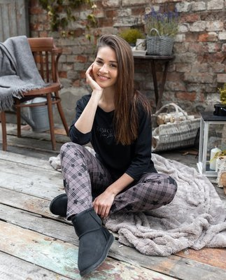 Sensis Reach For The Stars Női pizsama - fekete-barna