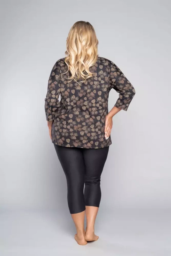 Pinnia Női 3/4 ujjú pizsama, 3/4 nadrág Olasz divat - print/grafit