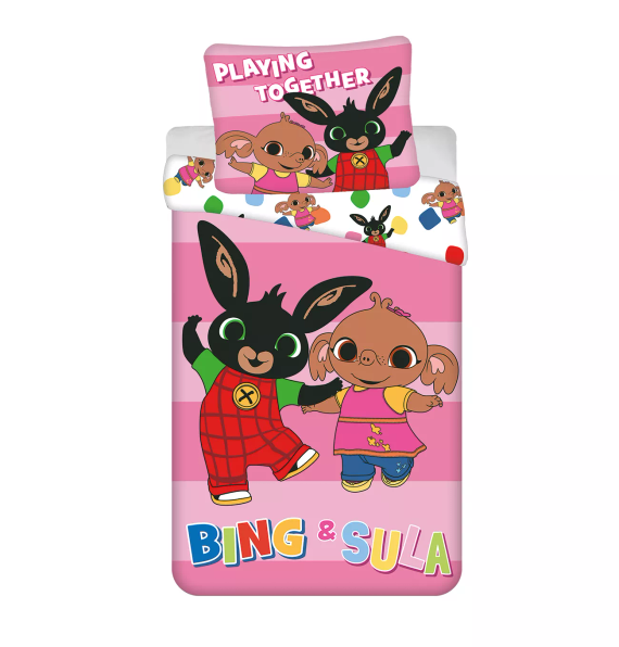 Bing Nyuszi és Sula ágynemű 140x200 pamut Jerry Fabrics
