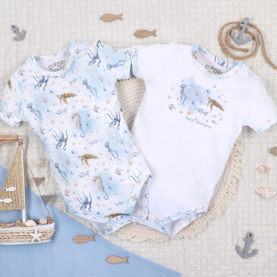 ABN-5448 Sea Of Joy organikus pamut body Nini - organikus pamut, rövid ujjú, rövid ujjú