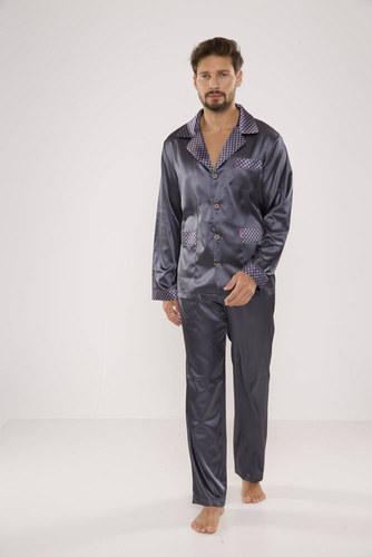 939 Férfi szatén szürke pizsama