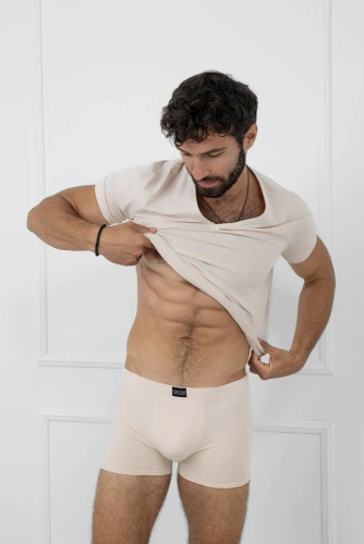 Apollo férfi boxeralsó Italian Fashion bézs - pamut, sztreccs szabású