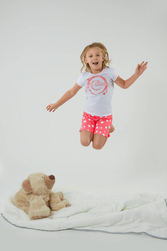 Raba Lány pizsama Italian Fashion - fehér/mályvaszínű mintás pizsama