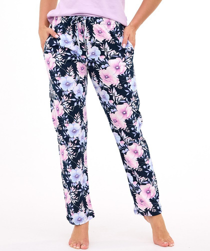 690/48 Cornette női pizsamanadrág | Hosszú, zsebekkel, derékrögzítéssel, deréktávon állítható