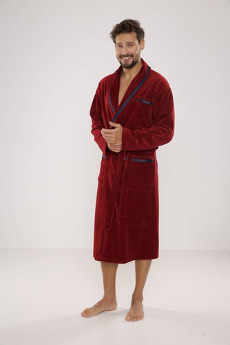 666 Ronaldo férfi köntös De Lafense - gesztenyebarna színű