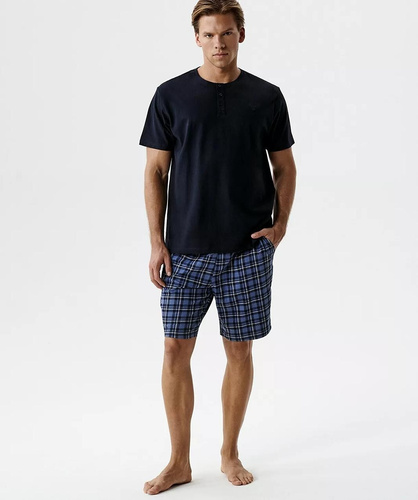 NMP-401 Férfi Nyári Pizsama 100% Pamut Peach Effect