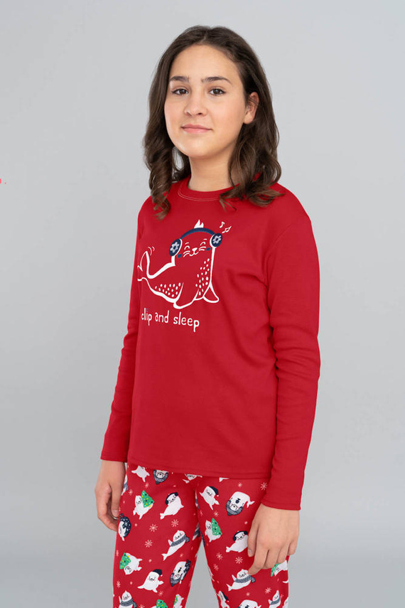 Kasjana Lány pizsama Olasz divat - piros/print piros