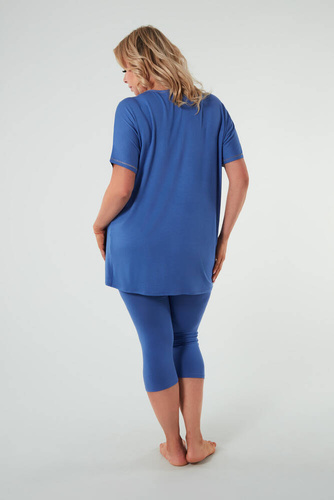 Natura Pizsama Női rövid ujjú, 3/4 nadrágos olasz divat - kék