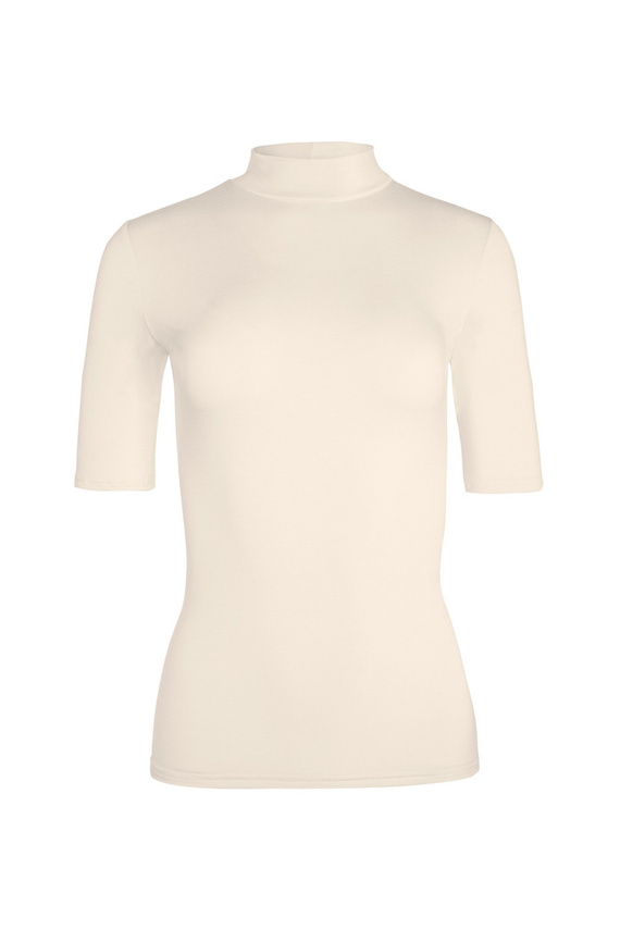 Layla Bluzka półgolf z krótkim rękawem Babell - wanilia