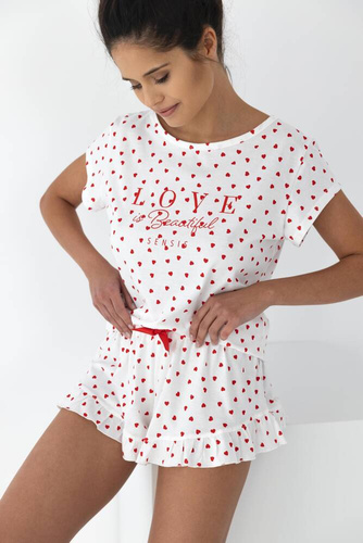 Justine női pizsama Sensis - krém színű