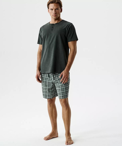 NMP-401 Férfi Nyári Pizsama 100% Pamut Peach Effect