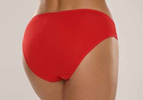 004 Limited Női bugyi De Lafense - klasszikus, alacsony felsőrész, viszkóz - piros
