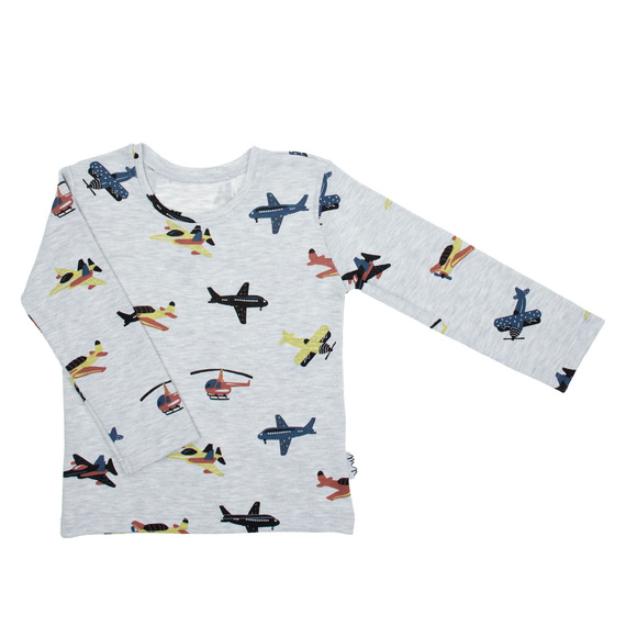 219138 Willy Nicol baba blúz szürke pamutból, hosszú ujjú, szürke pamutból