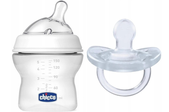 Chicco szett - NaturalFeeling 150 ml-es üveg + PhysioForma Soft 0-6 m cumi