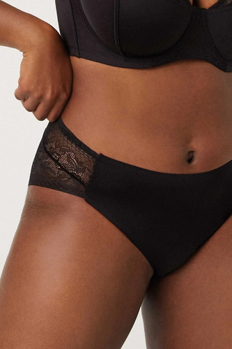 19671 Ysabel Mora fekete bugyi - csipkés, nőies, kényelmes