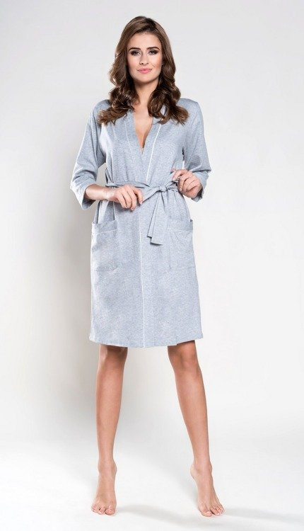 Megan Női köntös Olasz divat 3/4 ujjú - világos melange