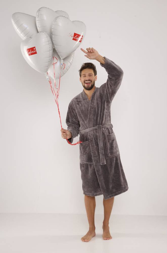 391 Hugo férfi fürdőköpeny De lafense - szürke