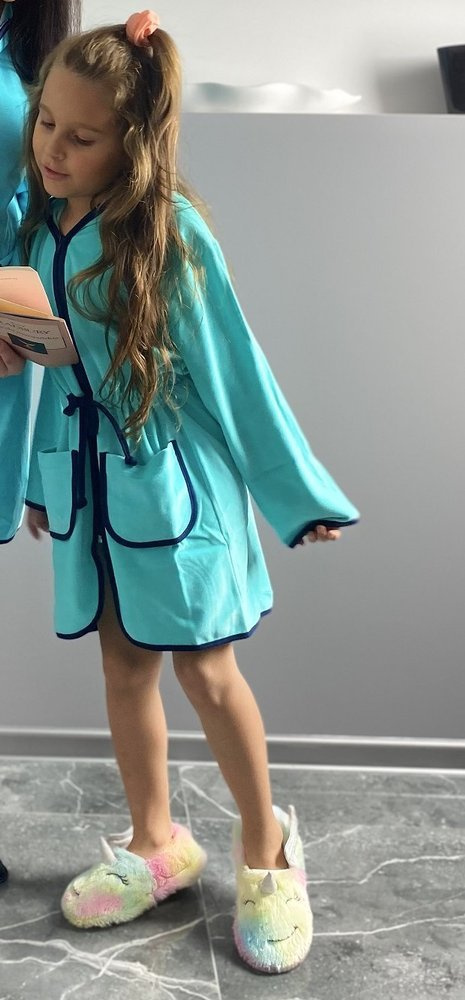 374 / 375 Desiree gyermek fürdőköpeny - menta