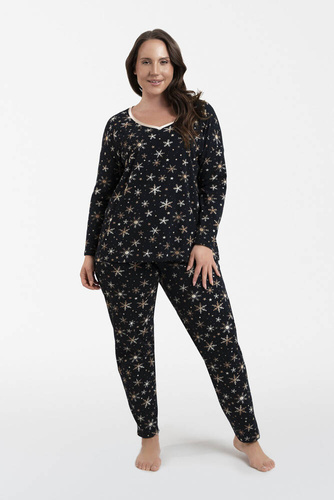 Laponia Női pizsama hosszú ujjú, hosszú nadrág olasz divat - nyomtatás