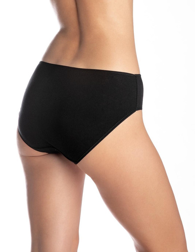 Női bugyi L-120BI-94 Lama fekete-piros-pamut, 3 csomag, kényelmes és klasszikus