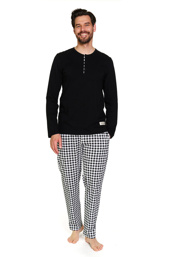 7369 Doctor Nap Férfi pamut pizsama - klasszikus szabás és természetes kényelem minden esti szórakozáshoz