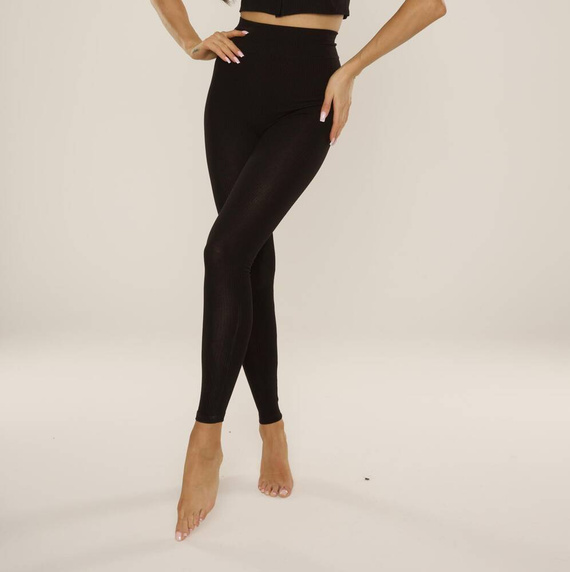 801 Khali Hosszú leggings De Lafense - fekete