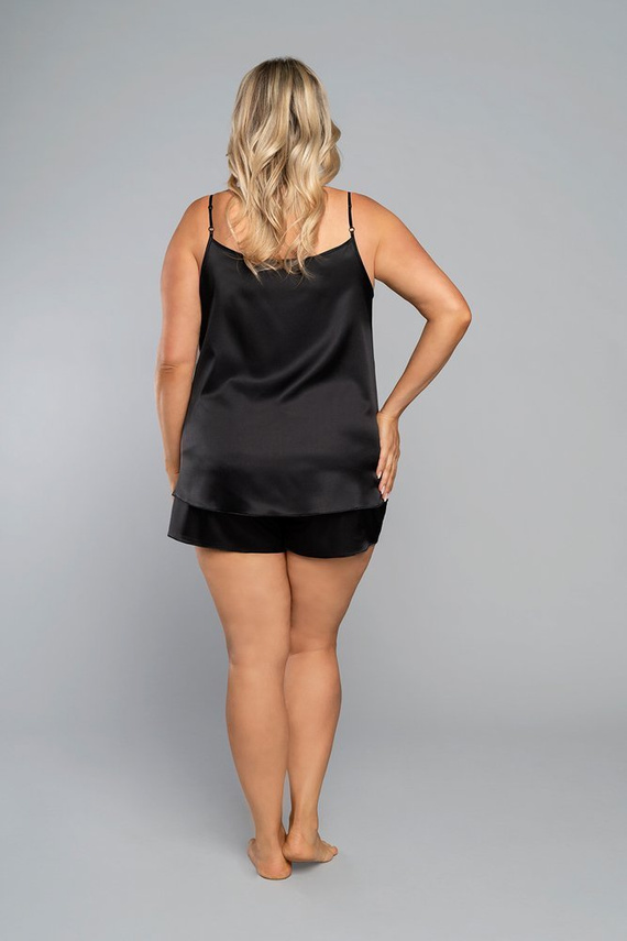 Touch Női pizsama vékony szabású, rövid rövidnadrág olasz divat - fekete