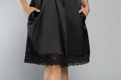 Touch Rövid ujjú fürdőköpeny Olasz divat - fekete