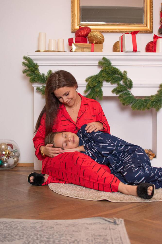 718 Madeleine Cat Love Női Forex pizsama - piros